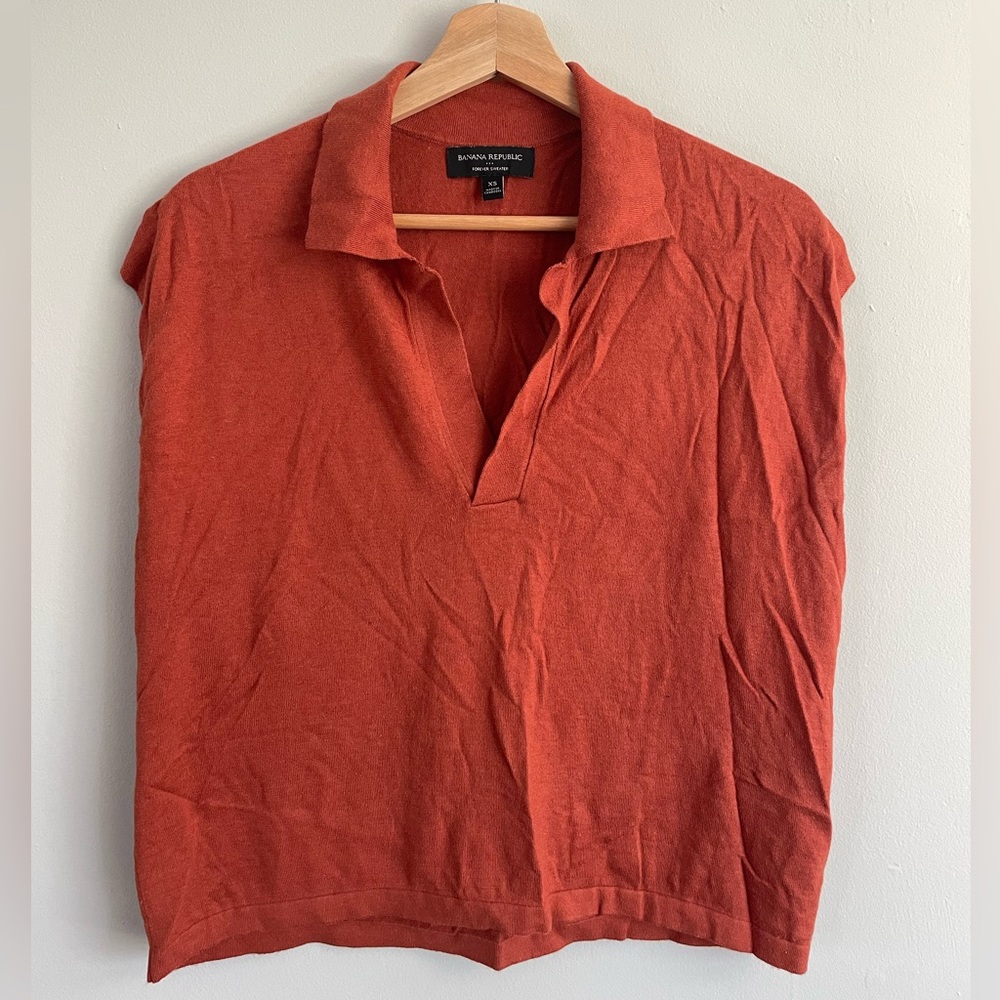 Banana Republic Rust Polo Shirt